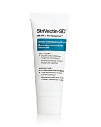 The first step in your wrinkle and stretch mark fighting regime, StriVectin®s Instant Retexturizing Scrub polishes and primes the skin for optimal performance of treatment products. This formula was engineered with powerful, patented NIA-114™. Discovered in skin cancer prevention research to help rebuild skin layers, NIA-114™ results are documented in multiple global patents and years of clinical studies. StriVectin®s Instant Retexturizing Scrub, with NIA-114™ encapsulated in jojoba beads, is clinically proven to smooth skin and improve texture with regular use.