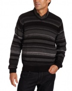 Van Heusen Men's Striped V-Neck Sweater