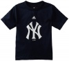 MLB Boys New York Yankees Team Logo Short Sleeve Tee (Navy, 7)