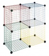 Whitmor  6256-978  Storage Cubes, 1 Each Red Blue Green and Yellow