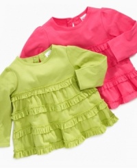 Sweet and delicate tiered ruffle tee by First Impressions.