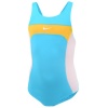 Nike Girls Swimming Swim Swimsuit Costume - Blue/Yellow - 12yrs