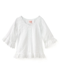 GUESS Kids Girls' Eyelet Trimmed Woven Top - Sizes S-XL