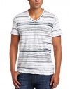 Calvin Klein Jeans Men's 40s Jersey Mix Stripe V-Neck Tee