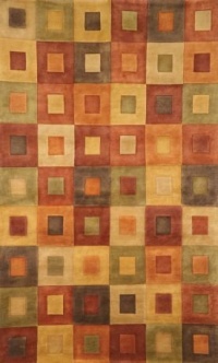 Liora Manne Karela Boxes Terracotta Contemporary 3'5 x 5'5 Rug- 7115-24