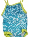 Carters Infant Girls 1 Piece Swimsuit, Teal, 12 Months