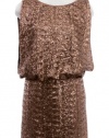 Laundry Rose Gold Sequin Open Back Blouson Cocktail Dress 10