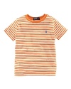 A classic tee rendered in striped cotton jersey for a preppy look.