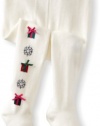 Hartstrings Baby-girls Infant Holiday Motif Tights, Marshmallow, One Size