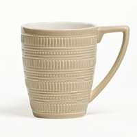 Stylish and modern with a nod to the Classics, Jasper Conrans Impressions breakfast mug features an intricate column pattern and neutral earth tones. An irresistible mix of antique charm and contemporary functionality, its perfect for both everyday use as well as any special occasion.