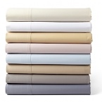 Luxe 600-thread count Egyptian cotton pillowcase pair with double hemstitch detail.