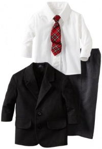 Nautica Dress Up Baby-boys Infant Patterned Tie Jacket Suit Set, Black, 12 Months