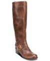 Great style from month to month. Lucky Brand's May boots feature a rounded toe and buckled strap detail across the vamp.