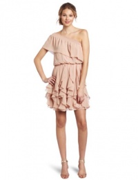 Jessica Simpson Women's One Shoulder Circular Ruffle Dress