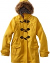 Dollhouse Girls 7-16 Wool Toggle Coat With Faux Fur Trim, Marigold, 16