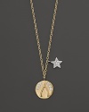 Make a wish on this diamond-set, 14K. yellow gold Meira T. necklace.