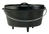 Lodge Logic 8-Quart Pre-Seasoned Cast-Iron Camp Dutch Oven