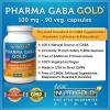 #1 GABA Supplement - Pharma GABA GOLD (90 Vegetarian Capsules) The ONLY Clinically-Proven AND Non-synthetic GABA