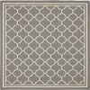 Safavieh CY6918-246 Courtyard Collection Indoor/Outdoor Square Area Rug, 7-Feet 10-Inch, Anthracite and Beige