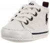 Ralph Lauren Layette University Hi Sneaker (Infant/Toddler),Cream,3 M US Toddler