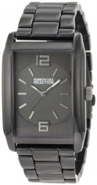 Kenneth Cole REACTION Men's RK5104 HOLIDAY-Box Set Rectangle Analog Grey Tone Watch