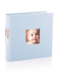 Now you can organize by cuteness! The fabric photo album includes an photo opening on the spine that allows your little one to be seen when placing on a bookshelf.