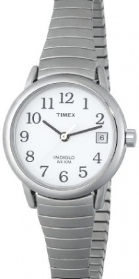 Timex Women's T2H371 Easy Reader Silver-Tone Stainless Steel Expansion Band Watch