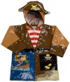 Kidorable Pirate Raincoat, Brown, 4T