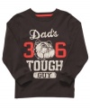 Your little guy can show off his big boy spirit with this long-sleeve shirt from Carter's.