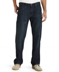 Give yourself a little room to move in these loose, straight-leg jeans from Levi's.