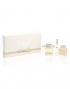 Chloé's newly unveiled signature scent captures the creative, confident individuality of the Chloé woman. A fresh and feminine fragrance with an utterly innate sense of chic. Set includes 2.5 oz. Eau de Parfum Spray, 3.4 oz. Body Lotion, and 0.2 oz. Rollerball.