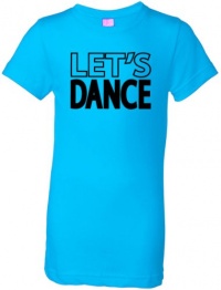 Youth Girls Short Sleeve Dance T-shirts (Youth Medium (10-12), Aqua)