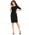 A chic dress from Jones New York is crafted from fluid jersey for a cool and sophisticated look this summer.