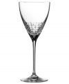 A delicate, lace-inspired pattern etched in the bowl of each goblet and a slim, graceful stem give this glass an air of understated elegance. Coordinates with Vera Lace dinnerware and flatware.