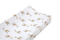 aden + anais 100% Cotton Muslin Changing Pad Cover, Jungle Jam Giraffe