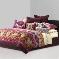 Natori Chapan Sateen 4-Piece Comforter Set, Multi Queen