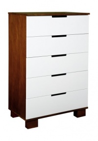 Babyletto Modo 5 Drawer Dresser in Espresso/White