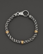 Bright 14K gold enhances the gleam of sterling silver. By Dolan & Bullock. From the Stone Accent Collection.