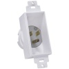 MIDLITE 4642-W Single Gang Décor Recessed Power Inlet