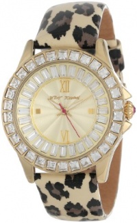 Betsey Johnson Women's BJ00004-02 Analog Leopard Printed Strap Watch