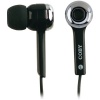 Coby CVE91BLK Isolation Stereo Earphones with Volume Control, Black