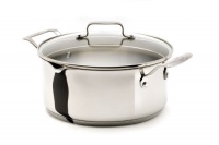 Emeril by All-Clad E9234664 Stainless Steel 5-Quart Soup Pot with Pour Spouts with Glass Lid, Silver