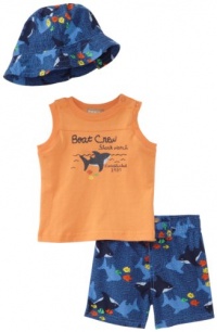 Kids Headquarters Baby-boys Newborn Shark Top Swimwear, Orange, 3-6 Months