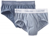 Calvin Klein Men's 2 Pack Hip Brief, Cliff, Medium