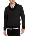 Marc Ecko Cut & Sew Men's Armband Shawl Rib Sweater, Black, Large