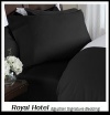 Royal Hotel's Solid Black 1400-Thread-Count 4pc King Bed Sheet Set 100-Percent Egyptian Cotton, Sateen Solid, Deep Pocket