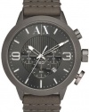 A|X Armani Exchange Watch Men's Ion Leather Strap Watch AX1153