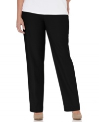 Plus size fashion that's always comfortable and easy to wear. Slip into these pull-on pants from Alfred Dunner's collection of plus size clothes.