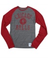 Longtime favorites. Display your Chicago Bulls pride with this throwback, vintage-style NBA shirt from adidas.