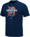 MLB Detroit Tigers Men's Official Locker Room 2012 American League Champs T-Shirt, Athletic Navy